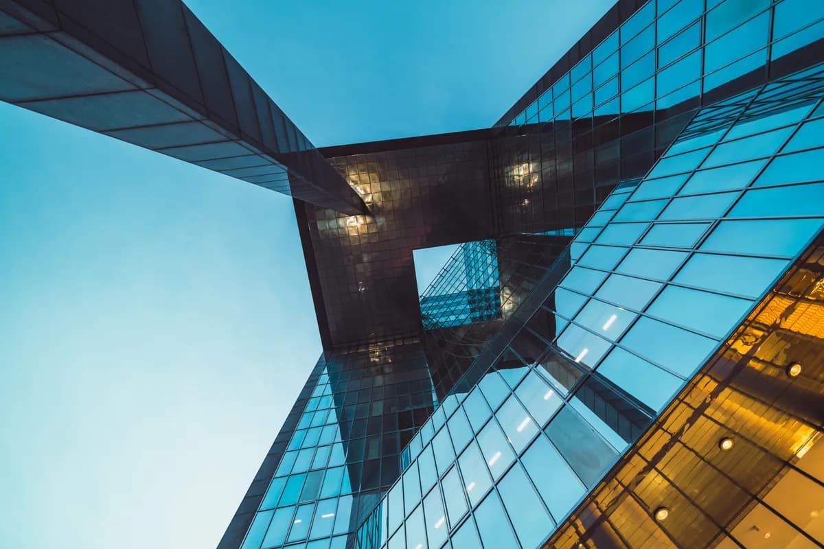 Corporate office building representing holding company structure